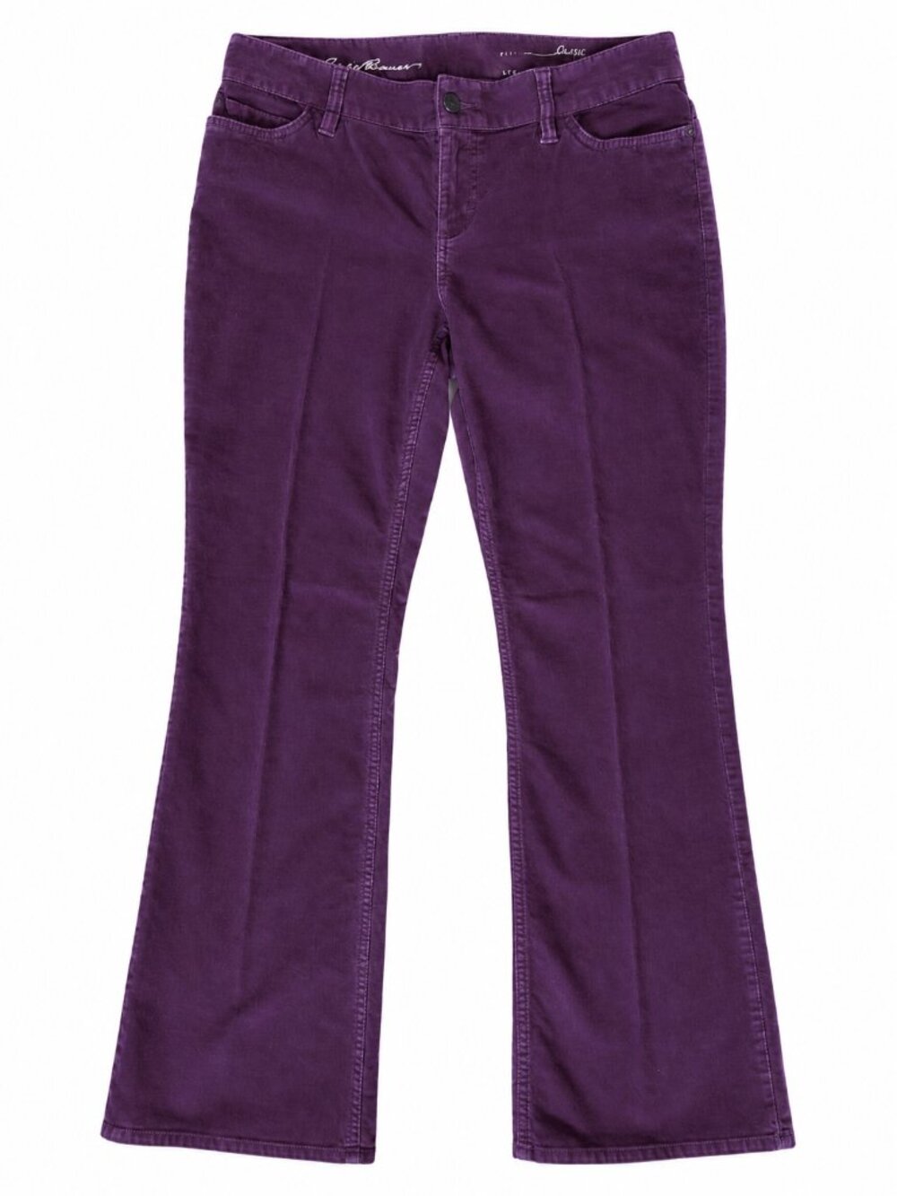 Eddie Bauer Classic Fit Barely Boot Corduroy Pants Eggplant Purple | 10